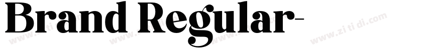 Brand Regular字体转换